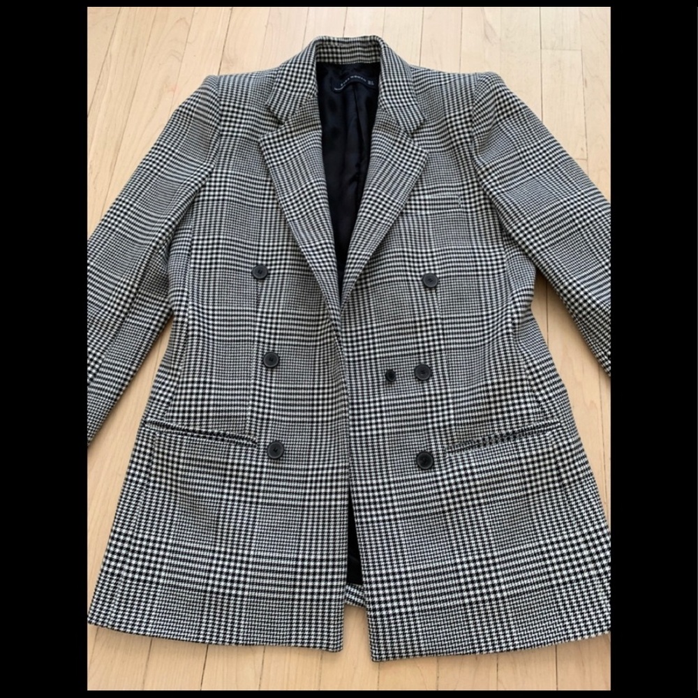 Zara Checked Double-Breasted Jacket - image 1